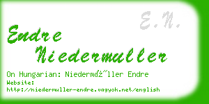 endre niedermuller business card